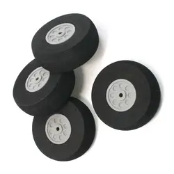 4 шт. серый Пластик концентратор Черный пены колесо 55 мм Диаметр для модели самолетов радиоуправляемые игрушки