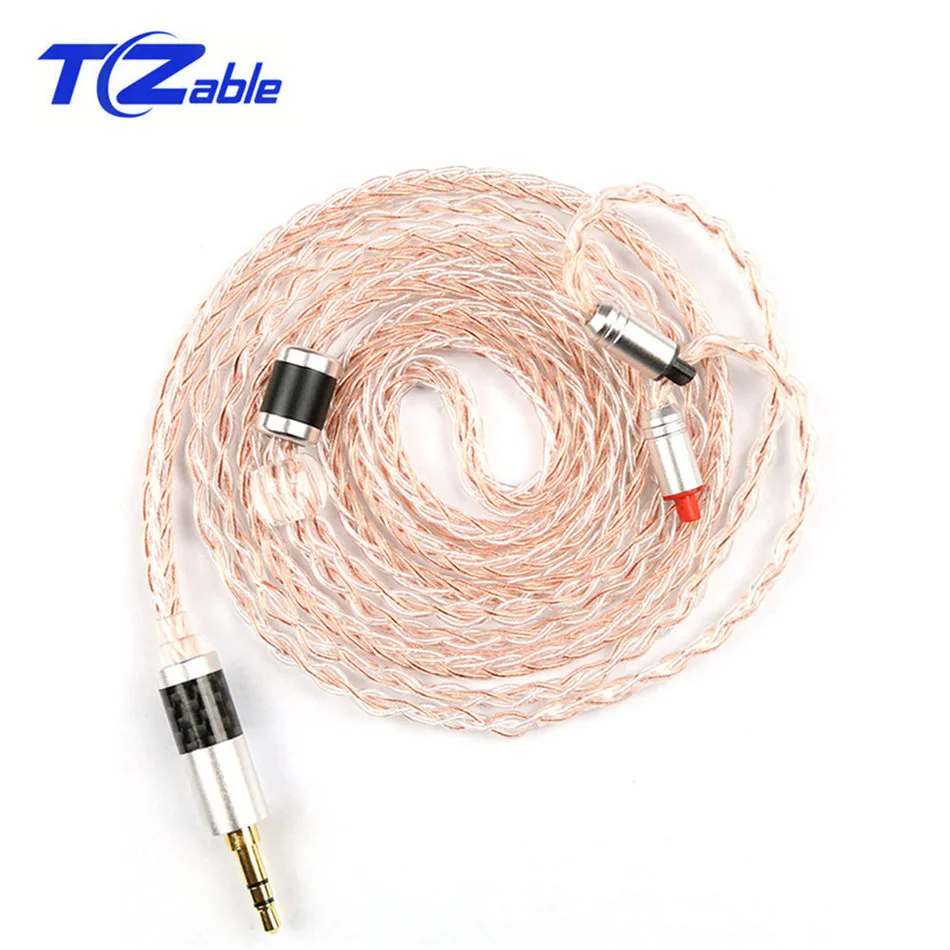 

DIY Replacement Earphones Upgrade Cable HiFi For Audio Technica For ATH im03 im05 ls50 3.5mm Audio Cable Single Crystal Copper