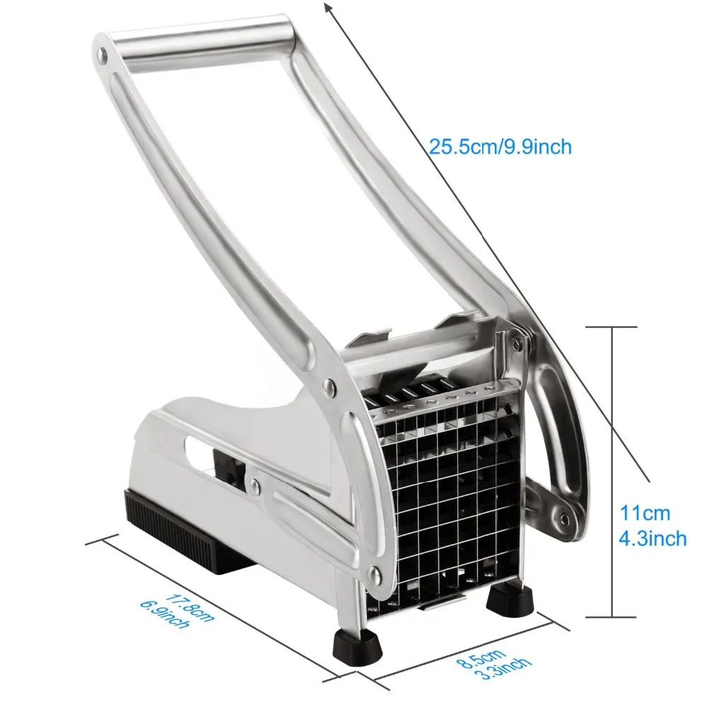 Нержавеющая сталь картофель фри резаки слайсер овощерезка измельчитель Dicer с лезвиями