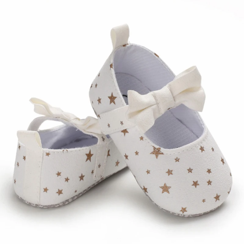 

Infant Baby Shoes Cotton Baby Girl Baby Shoes Bow Dot Cute Princess Soft Soled Non-slip Footwear Crib Shoes For 0-18M