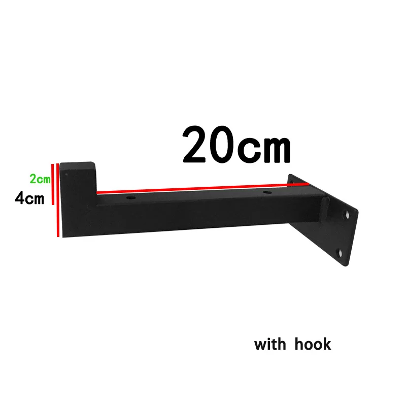 balck A 20CM Плавающий установленный набор 2 из дерева в деревенском стиле настенные полки для гостиной спальни ванной комнаты - Цвет: balck A 20CM