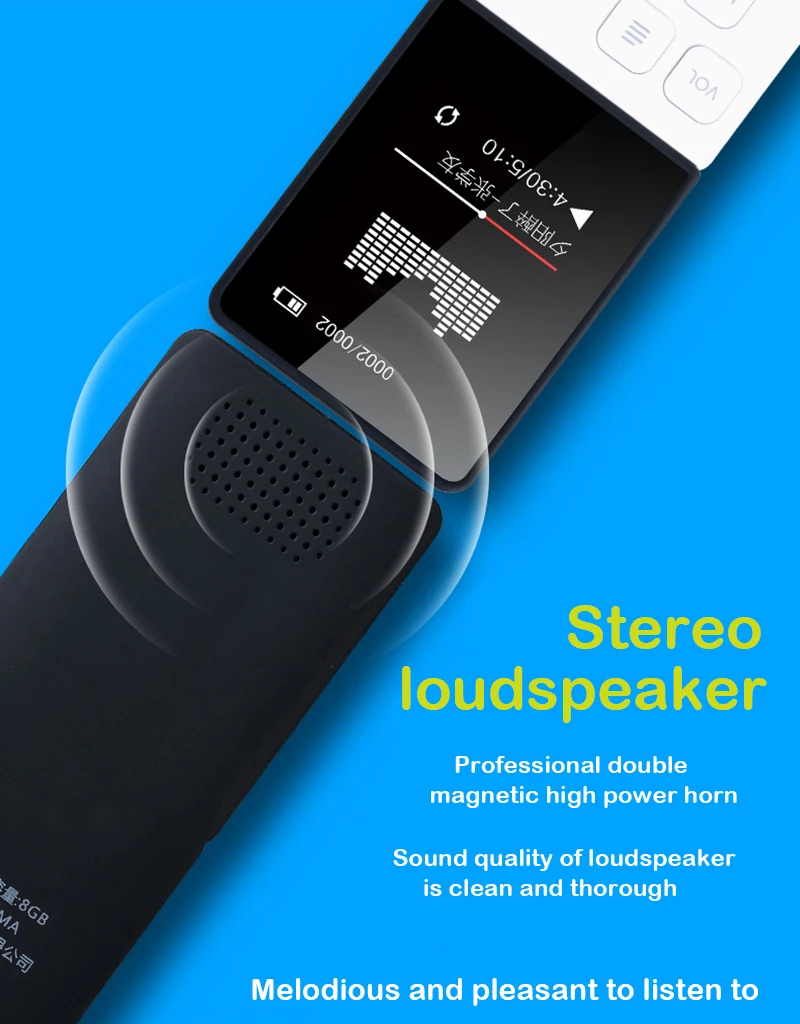ShareE zone G9 MP3 Player Build in Speaker MP3 music player fm radio walkman Photo Viewer 8GB Memory Voice Recorder Players (13)