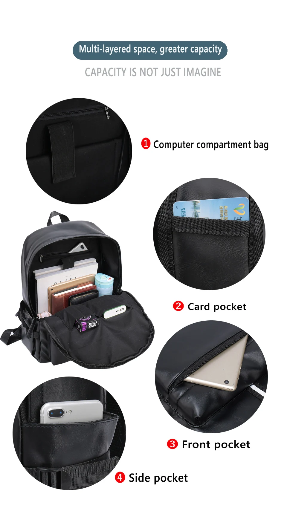 VORMOR элегантный стиль кожаный школьный рюкзак сумка для колледжа 15,6 дюймов рюкзаки для ноутбука мужские повседневные рюкзаки mochila