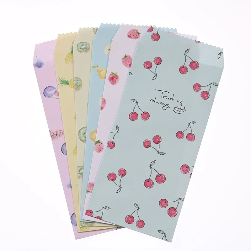 

Sales! 6 Pieces / Set, Cute Kawaii Fruit Color Envelope Retro European Fruit Mail Envelope Children Student Gift Stationery