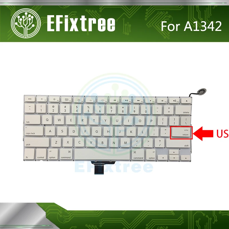 2009 2010 год A1342 раскладка клавиатуры для Macbook Белый 13 3 дюйма клавиатура US MC207 MC