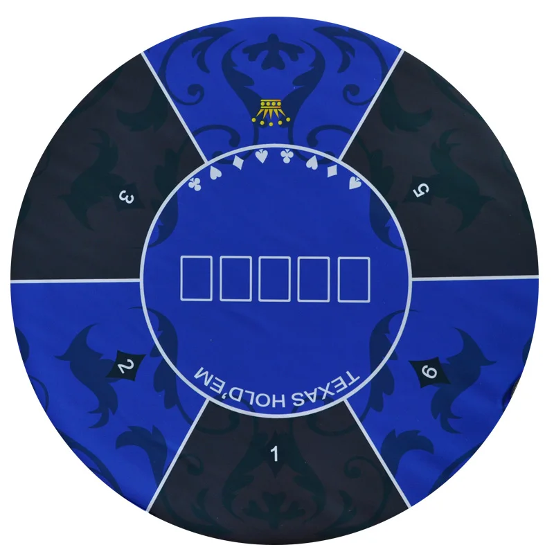 Texas Hold'em Poker Round Mat Various Pattern 1.2m Diameter Rubber Gaming Pad Casino Card Game