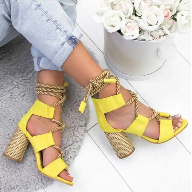 Women shoes sandals women 2019 new platform wedges shoes woman high heels hollow lace-up sandals female zapatos de mujer (28)