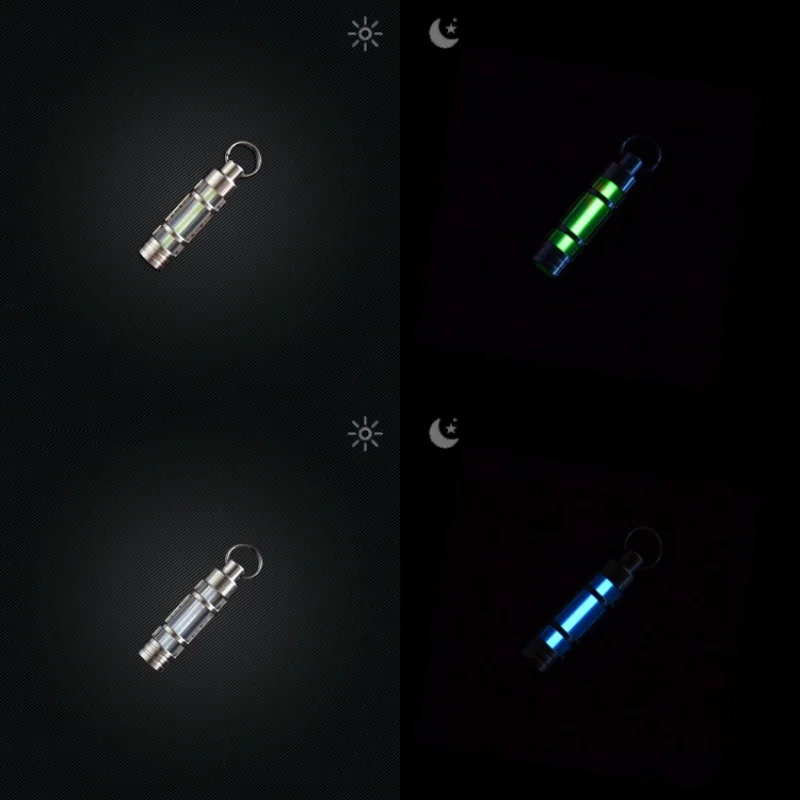 Автоматический свет Титан сплав Тритий газовая лампа кольцо для ключей спасательные Аварийное освещение для наружного Детская
