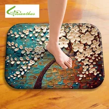 Bienvenue tapis de sol tapis peinture à l'huile imprimé Tapete tapis antidérapant cuisine salle de bains tapis maison chambre paillasson pour porte d'entrée(China)