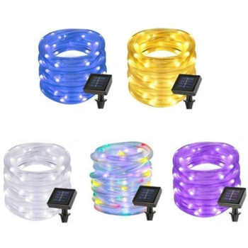 

Outdoor LED Solar Lamps 100 LEDs Rope Tube String Lights Fairy Holiday Christmas Party Solar Garden Waterproof Lights