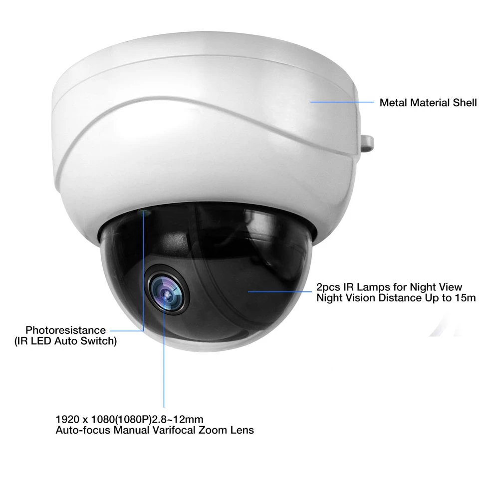 SUCAM 2MP 4MP Dome PTZ IP Camera ONVIF Indoor Mini Pan Tilt Motorized 4X Zoom Security CCTV POE Camera with 2.8-12mm Lens 3