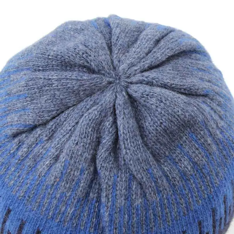 Высокое качество Skullies Beanies унисекс вязаный берет уличная мода шерсть флис толстый зимний цвет купол пара Кепка