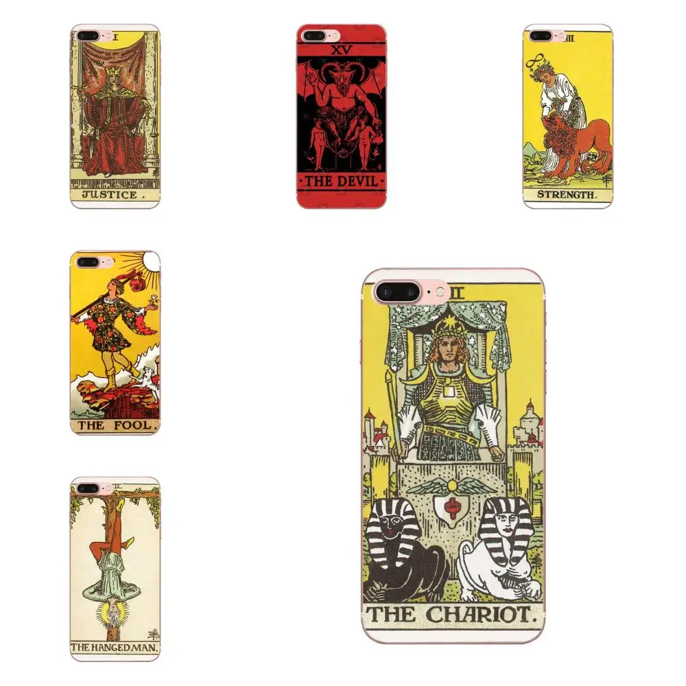 

TPU Skin Painting For Huawei Honor Mate 7 7A 8 9 10 20 V8 V9 V10 G Lite Play Mini Pro P Smart Tarot Cards The Devil