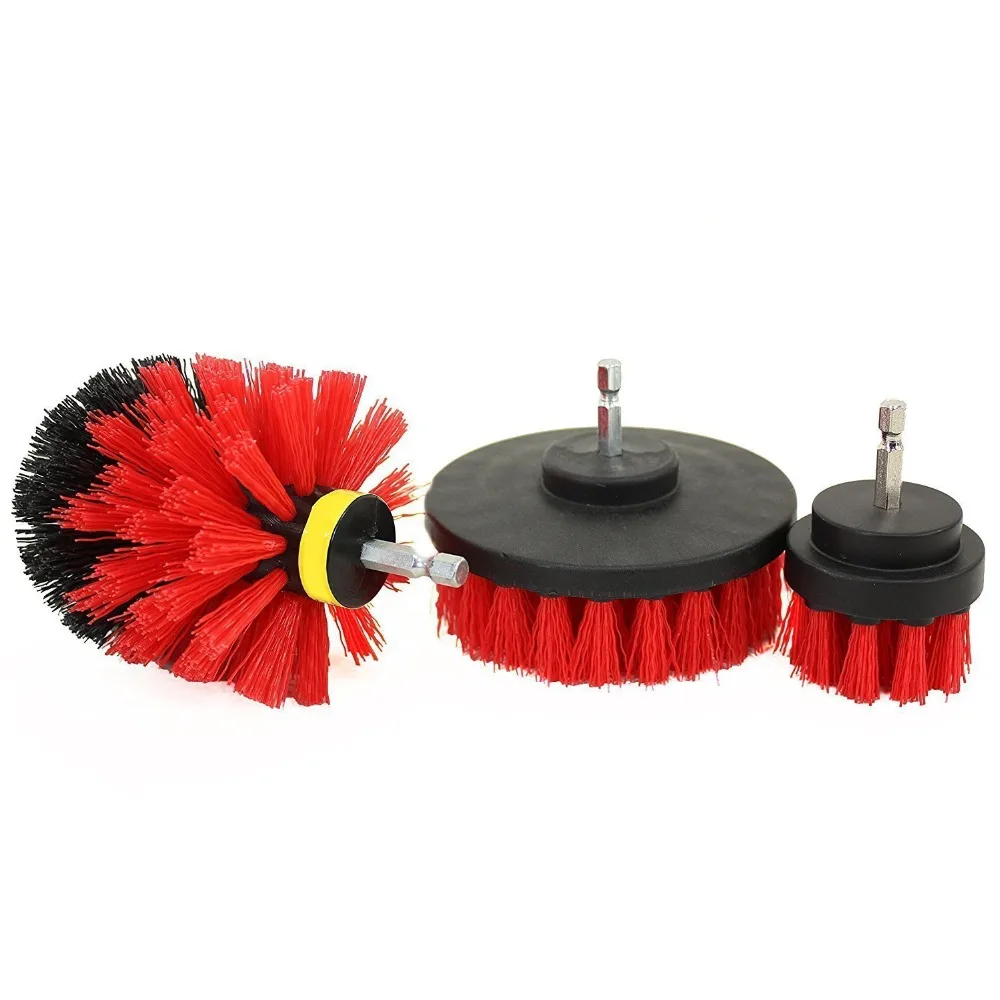 3pcs set Power Scrubber Drill Brush Kit for Toilet Cordless Scrub Clean Brush Cleaning Bath Plinth Tubs Baseboards Scourer