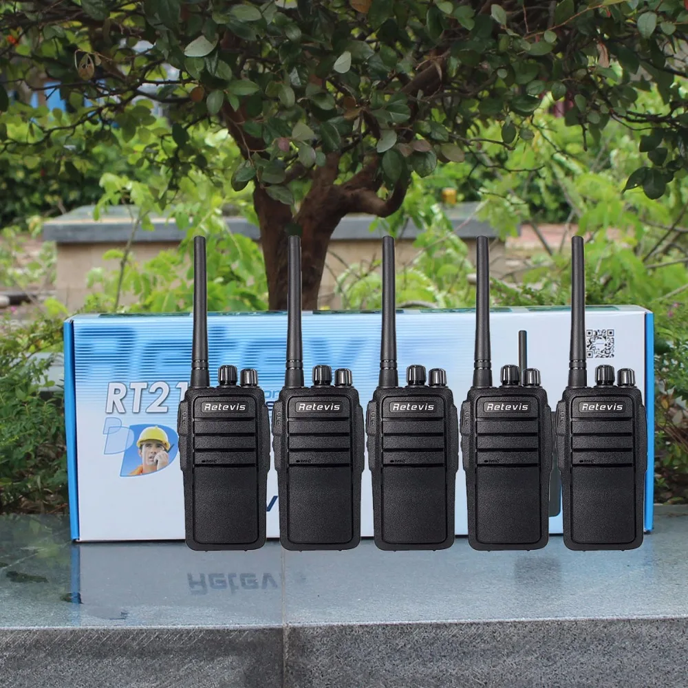 5pcs Retevis RT21 WalkieTalkie 2.5W UHF 400-480MHz 16CH VOX Scan Two-Way Radio