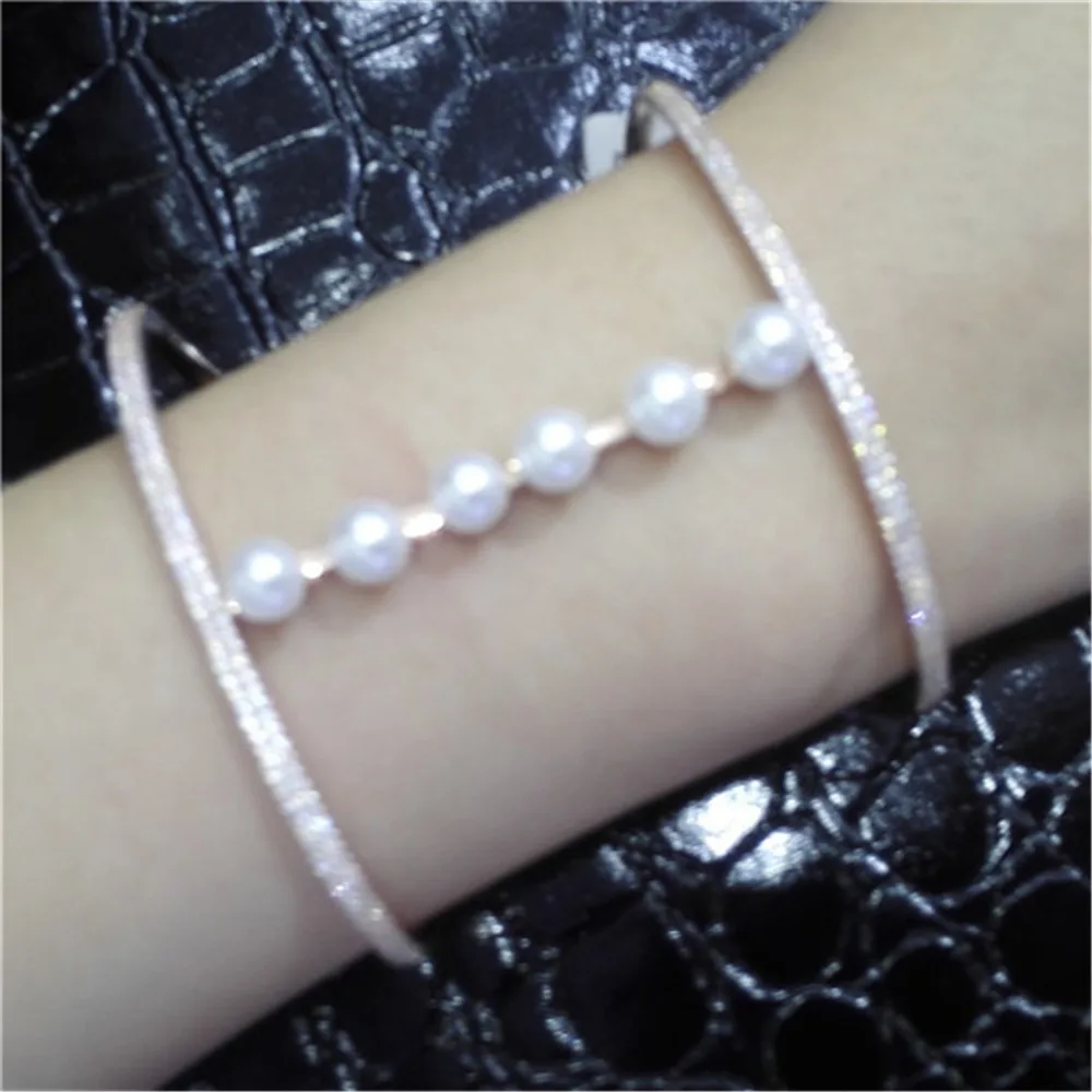 XD87 Mosaic Sterling Silver Panther Shell Clover Bracelet Women Fashion