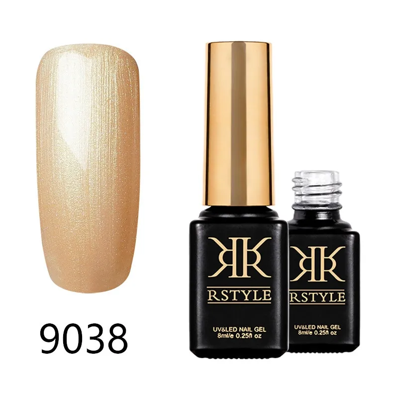 Лак для ногтей rstyle 8 мл 9001-9062 чистый цвет УФ-гель для ногтей Soak Off Nail Art Полупостоянный гель лак набор для наращивания ногтей праймер - Цвет: SC9038