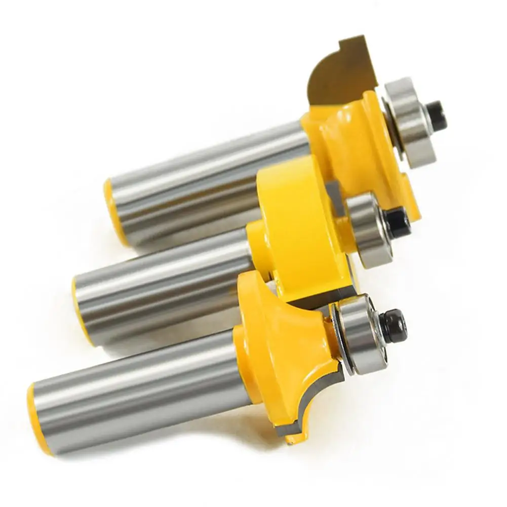 

2018 High Quality 3 PCS 1/2 Handle Router Bit Woodworking Cutter Milling Cutter Door Milling Cutter Woodworking Tool Set