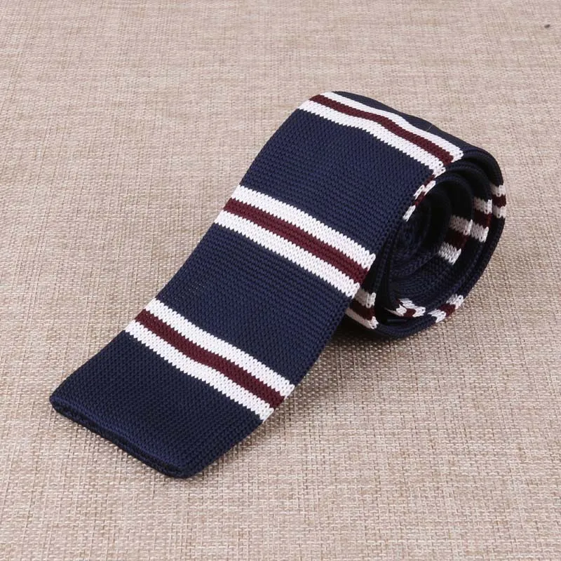 Различные мужские галстуки, вязаный галстук с плоской головкой, 5 см, узкая версия, Модный Полосатый клетчатый галстук, выпускной подарок, аксессуары - Цвет: ZZLD111