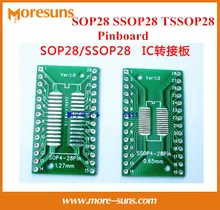 Fast Free shipping 20pcs/lot 20.3*35.5mm SOP28 pinboard S SOP28 turn DIP28 TSSOP28 SMD to DIP 0.65mm/1.27mm adapter plate
