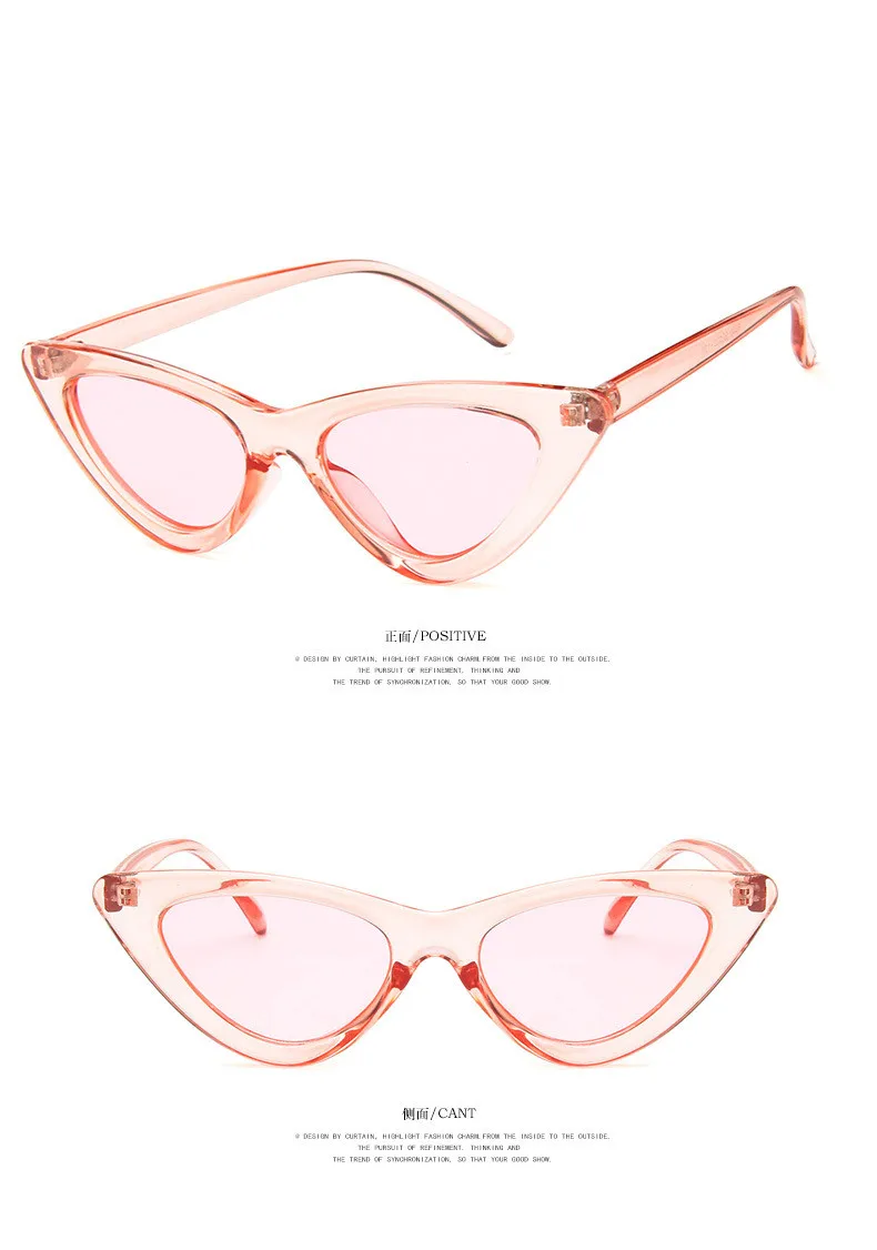 COOYOUNG Cute Sexy Retro Cat Eye Sunglasses Women Small Black White Triangle Vintage Cheap Ladies Sun Glasses Red Female UV400 ladies sunglasses