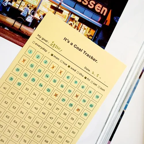 

Goal Tracker-100day Pocket Agenda Memo Note 12 Sheets