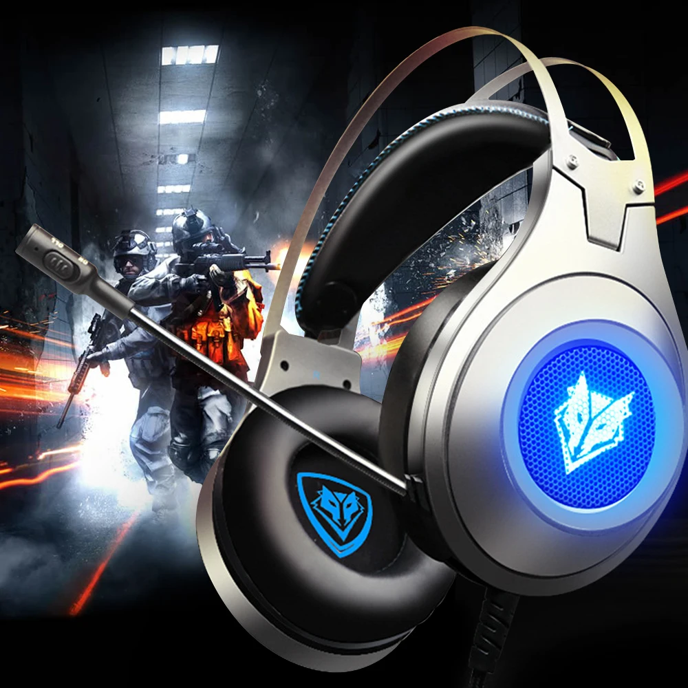 

NUBWO N2 Gamer Headset Gaming Headphone with mic LED Helmet Casque Headphone Stereo PC Gamer for Computer Laptop PS4