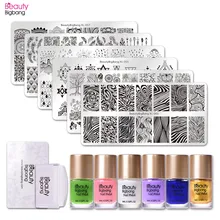 BeautyBigBang 14 pçs/set Starter Kit Prego Carimbar Prego Carimbar A Placa De Mármore De Água Com Geléia Clara Stamper Estampagem Polidores(China)