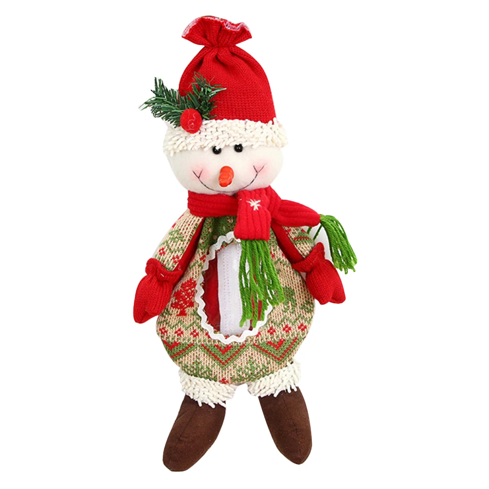 Санта-снеговик, яблочный мешок, фигурка оленя, конфетная банка, Рождественский Подарочный мешок, рождественские украшения, фигурка, конфетная сумка