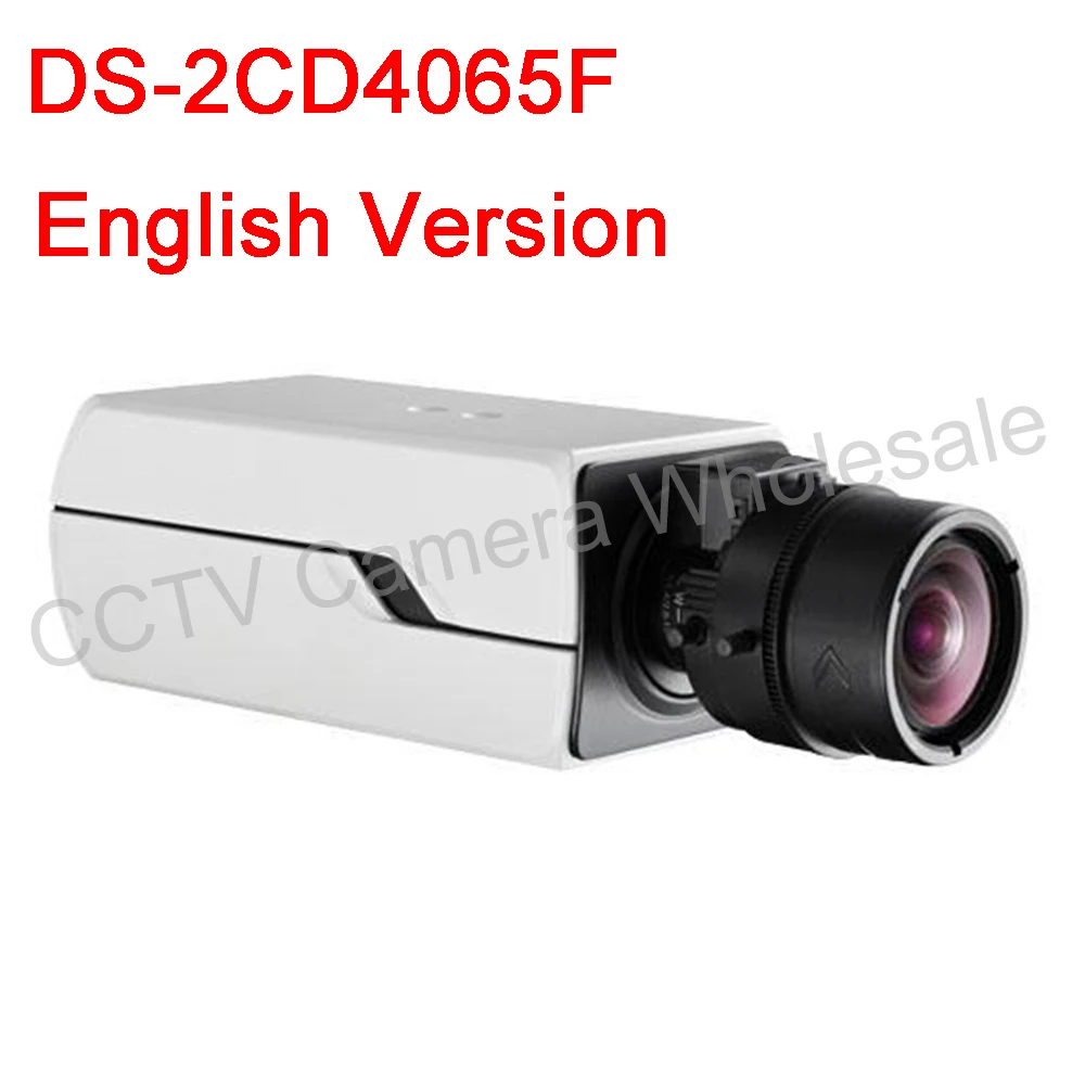 Free shipping English version DS-2CD4065F 6MP Smart IP Box Camera Support 128G POE HD Outdoor Bullet Network CCTV Camera