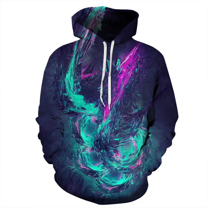 

Headbook Autumn Winter Thin Sweatshirts Men/Women Hoodies Print Dreamy Colorful Unisex Hooded Hoodies Pullovers