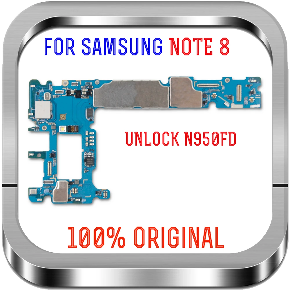 

Unlocked for Samsung Note 8 N950FD Motherboard 64GB Full Function Dual Sim card for SM-N950FD/DS Logic Boards with full chips