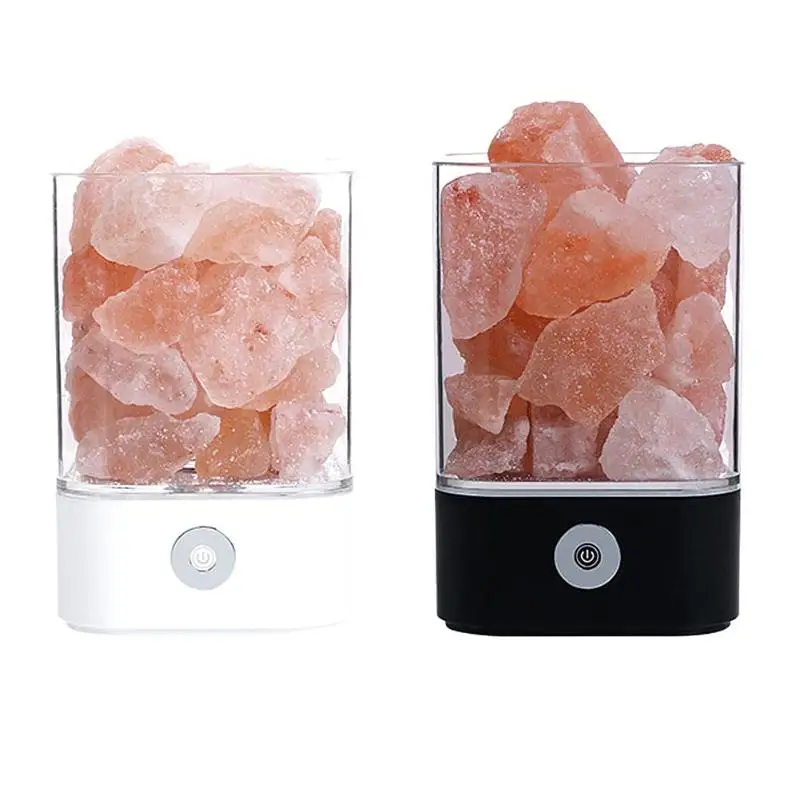 

USB LED Night Light Crystal Salt Lamp Negative Ion Air Purifier Decoration Home Healthy Creative Gift Bedside Table Night Lamp