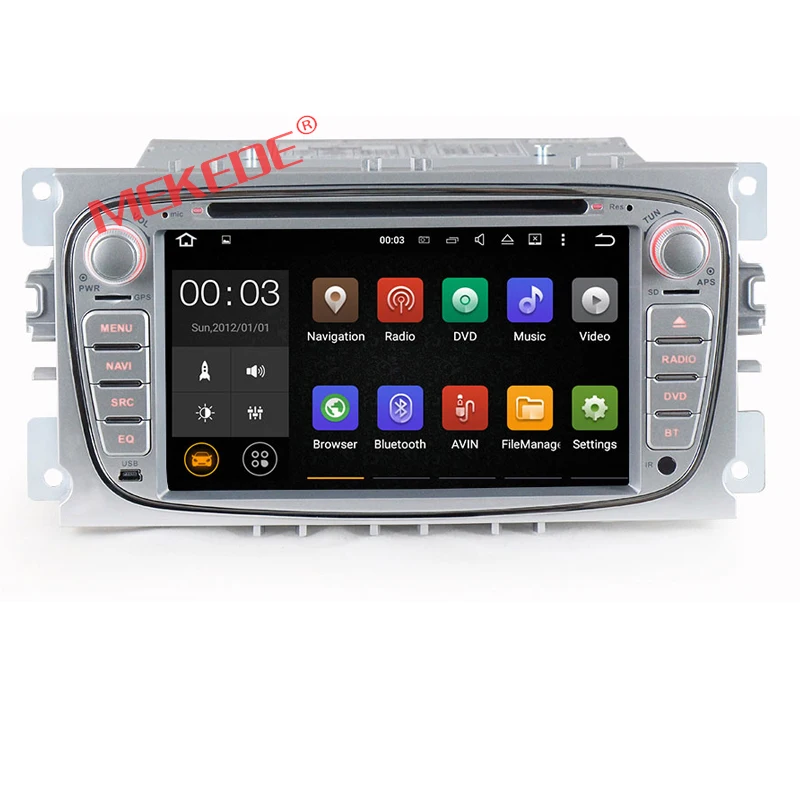 Cheap 2 Din 7Inch Android 7.1 2G RAM Car DVD Player For FORD/Mondeo/S-MAX/Connect/FOCUS 2 2008-2011 With 4G Wifi Radio GPS Bluetooth 0