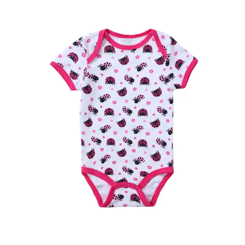Cute Newborn Baby Girl  Baby Bodysuit Newborn Print Body Suit Fashion Summer Children Girl Boy Short Sleeve children set short  (6)