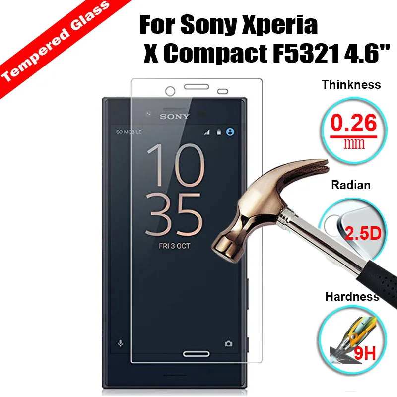 Закаленное стекло XSKEMP 2.5D для защиты экрана прозрачная пленка Sony Xperia X Compact F5321 4 6