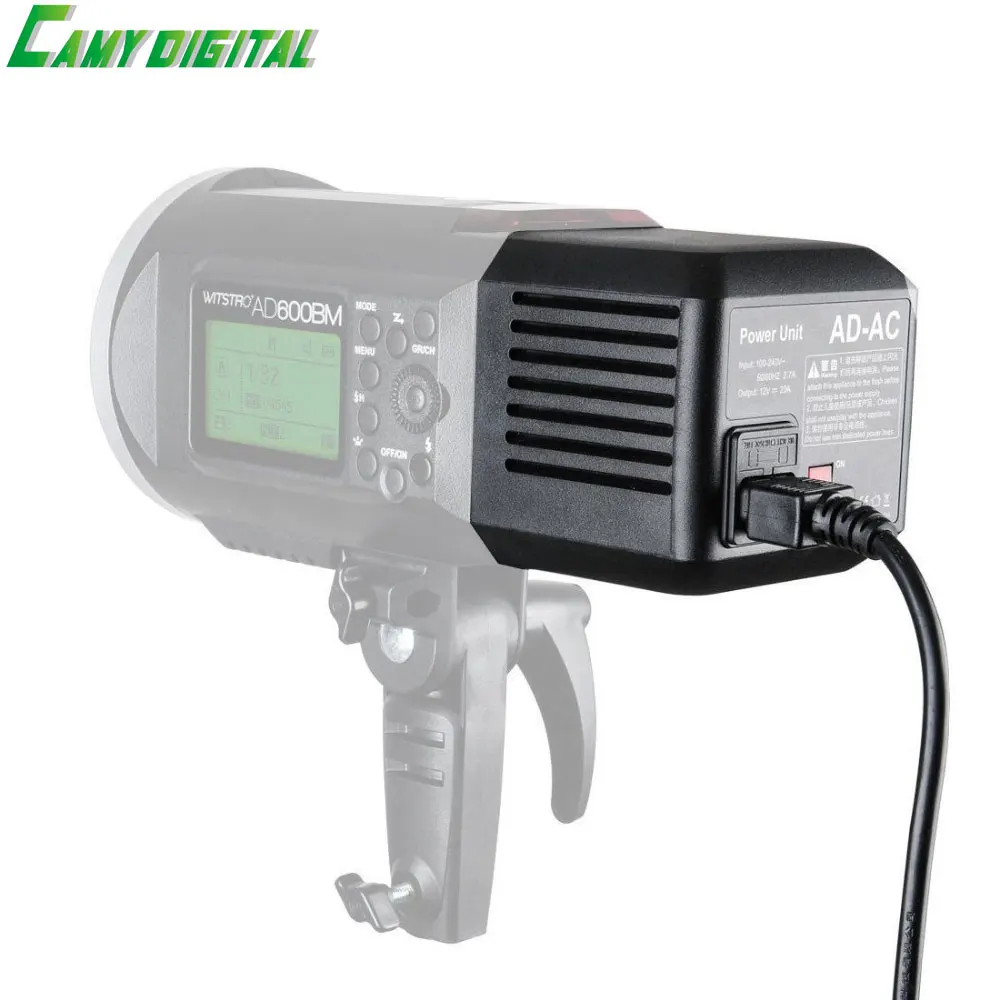

Godox Specially customized AD-AC AC Power Unit Source Adapter with 16.4'/5m Cable for Godox AD600B/AD600BM/AD600/AD600M