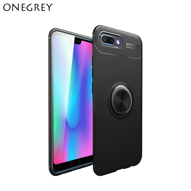 Чехол для Huawei Honor 10 Lite P Smart 2019 роскошный Магнитный кольцевой держатель мягкий TPU