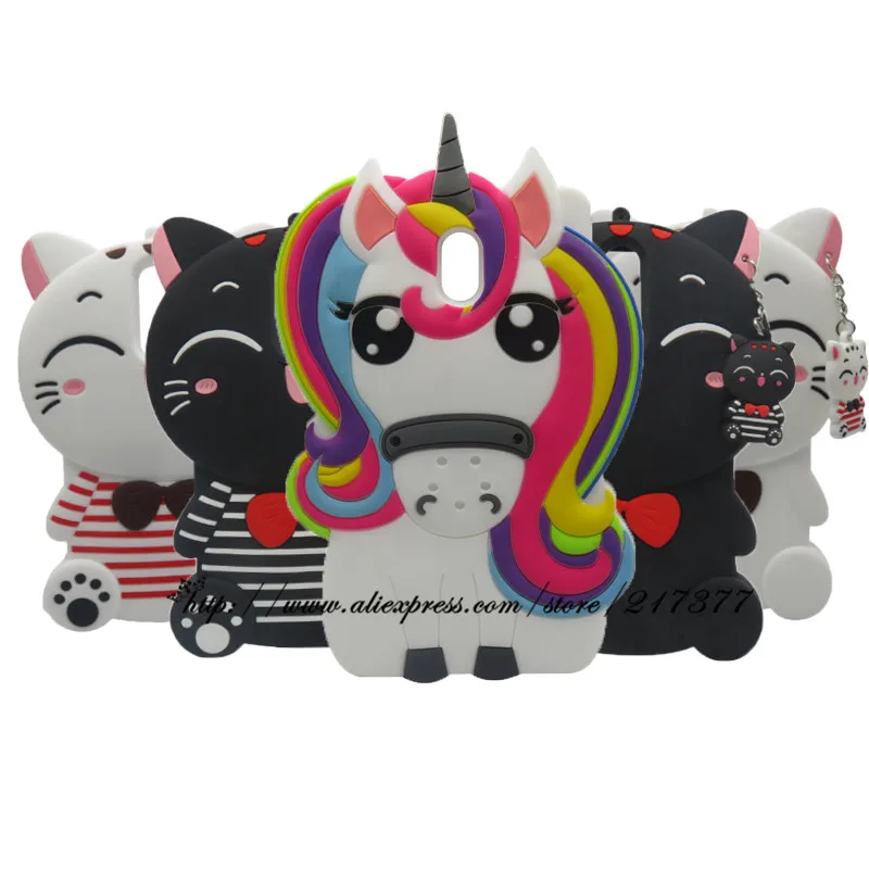 

For Nokia 3 Cute 3D Silicon Cat Unicorn Cartoon Soft Back Skin Cover Case for Nokia 3 5.0 inch Phone Cases