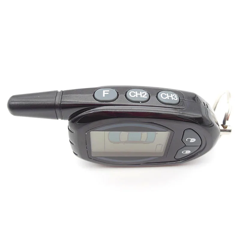 

Hot sale LCD remote for Russia Sheriff ZX1055 two way car alarm sytem/FM transmitter free shipping