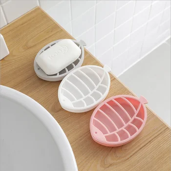 

1PC Fish-shaped double-layer soap box plastic bathroom soap holder soap box