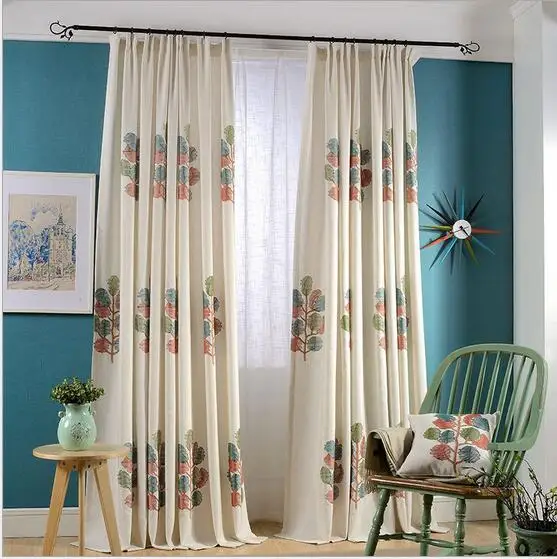 

High quality modern simple linen knitted jacquarad Window Blackout Curtain for Living Room hotel 20% linen 1pcs price
