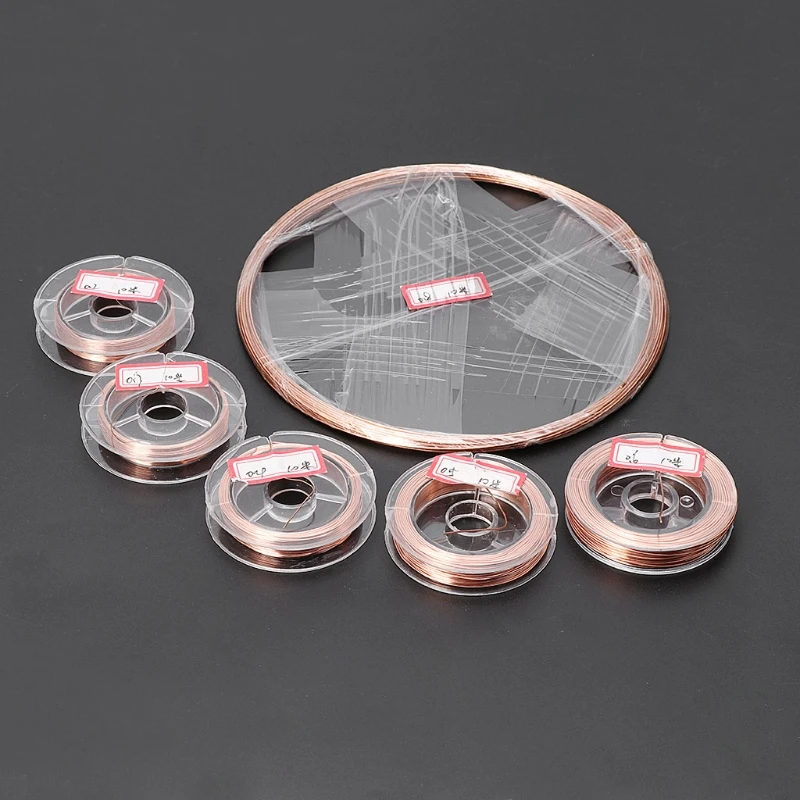 

1 Roll 10 Meters Dia.0.2/0.3/0.4/0.5/0.6/0.8mm T2 Copper Wire Line DIY Materials