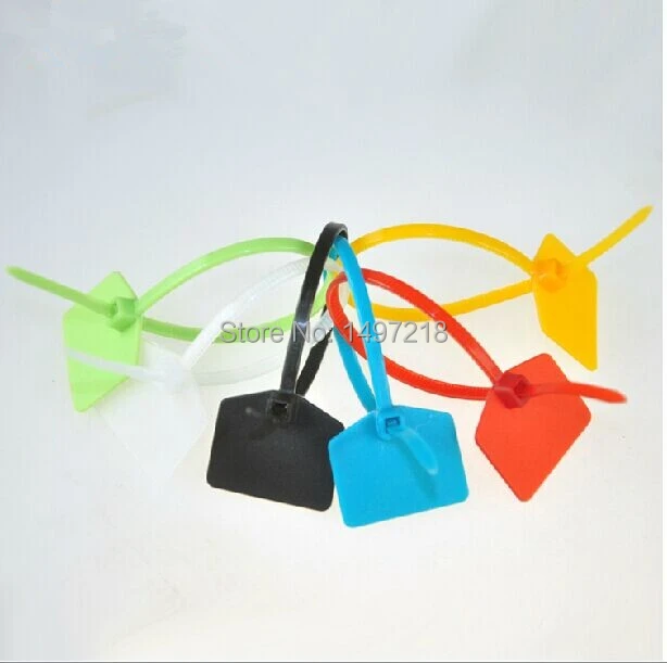Etiqueta para Computador de Gerenciamento de Arame Tie com Marcadores-com Lote Plástico Nylon Cabo Laços Zip Tag 500 Pçs - 3*120mm 6 plastic nylon cable ties
