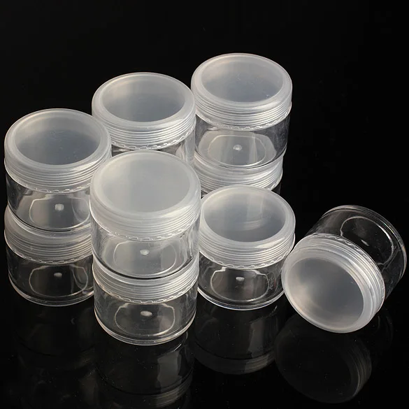 10 قطعة/الحزمة التجميل إناء فارغ وعاء عينيه علبة مكياج كريم الوجه البسيطة مربع 10/20g