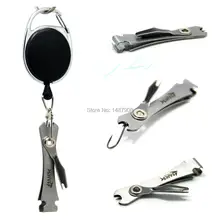 SAMSFX Fly Fishing Nippers Line Cutter Clipper Tie Fast Nail Knot Tying Tool with Fishing Zinger Retractor Snips Tools Kit