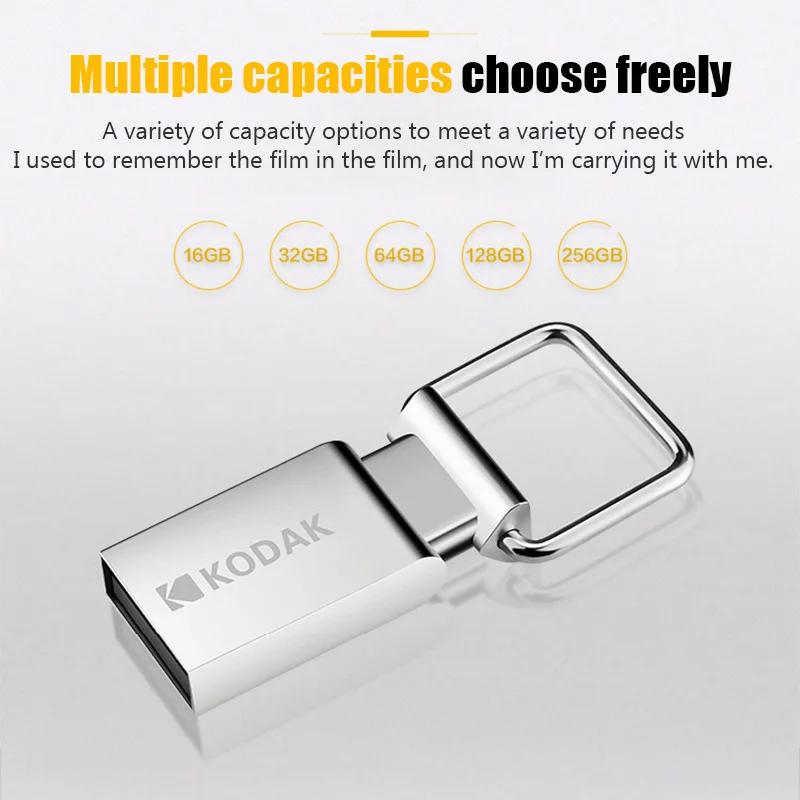 Kodak K112 мини металлический USB флеш-накопитель 16 ГБ 32 ГБ 64 ГБ флеш-карта памяти, Флеш накопитель U диск USB2.0 флешка
