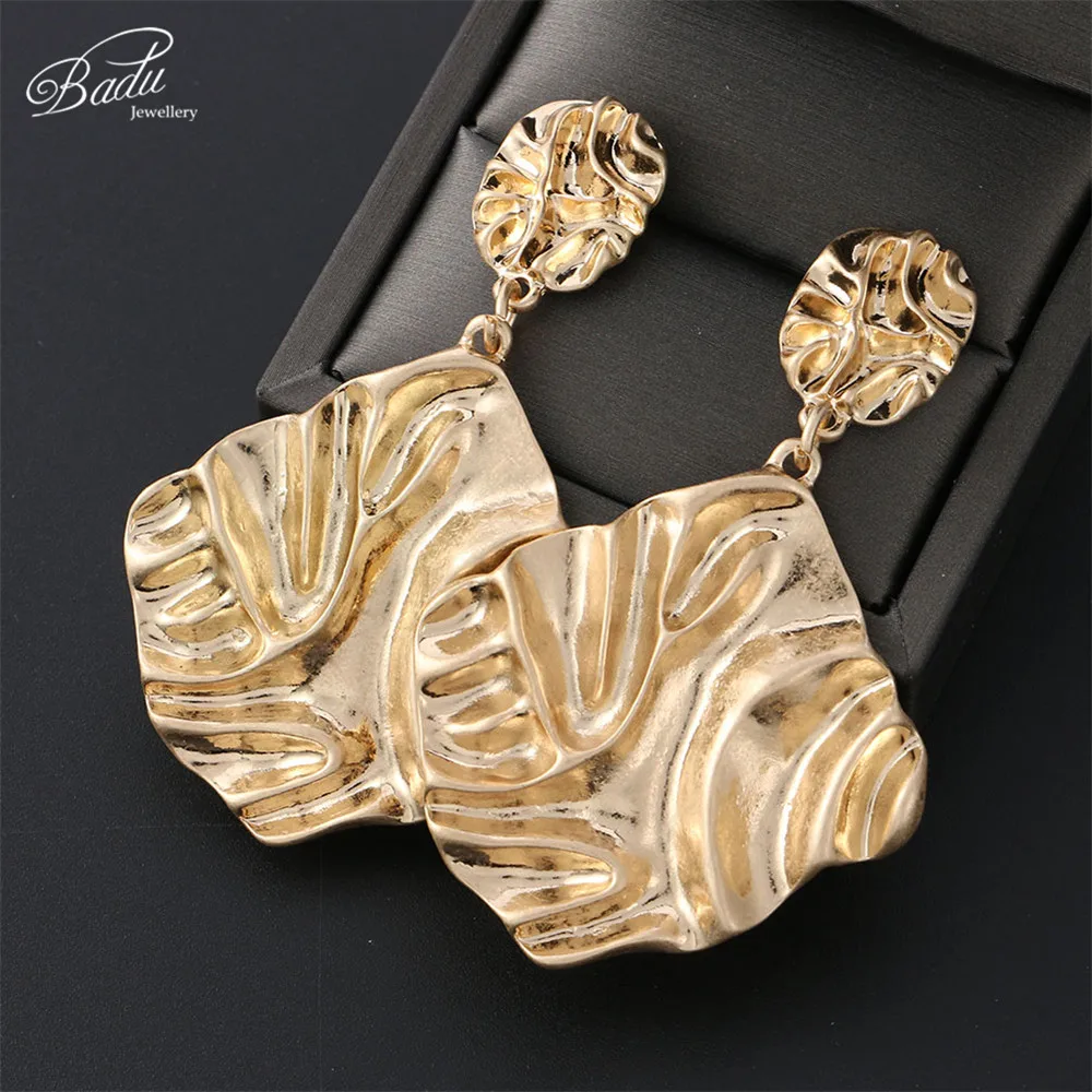 

Badu Big Metal Drop Dangle Earrings For Women Geometric Wedding Party Earring Vintage Party Gifts Bohemian Bijoux