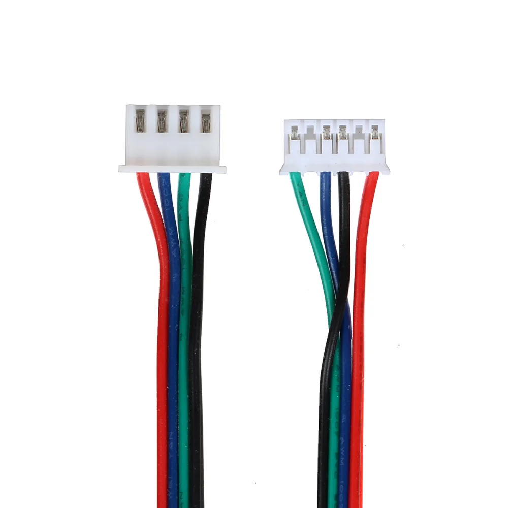 3D Printer Parts 4pcs/lot 1M/2M two-phase XH2.54 4pin to 6pin Terminal Motor Connector Cable for Nema 42 Stepper Motor 3d printer parts