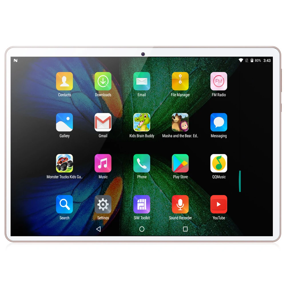 10.1-inch Tablet Android 7.0 3G/4G Phone Call Dual SIM Card Octa Core 4GB/64GB Wi-Fi Bluetooth GPS